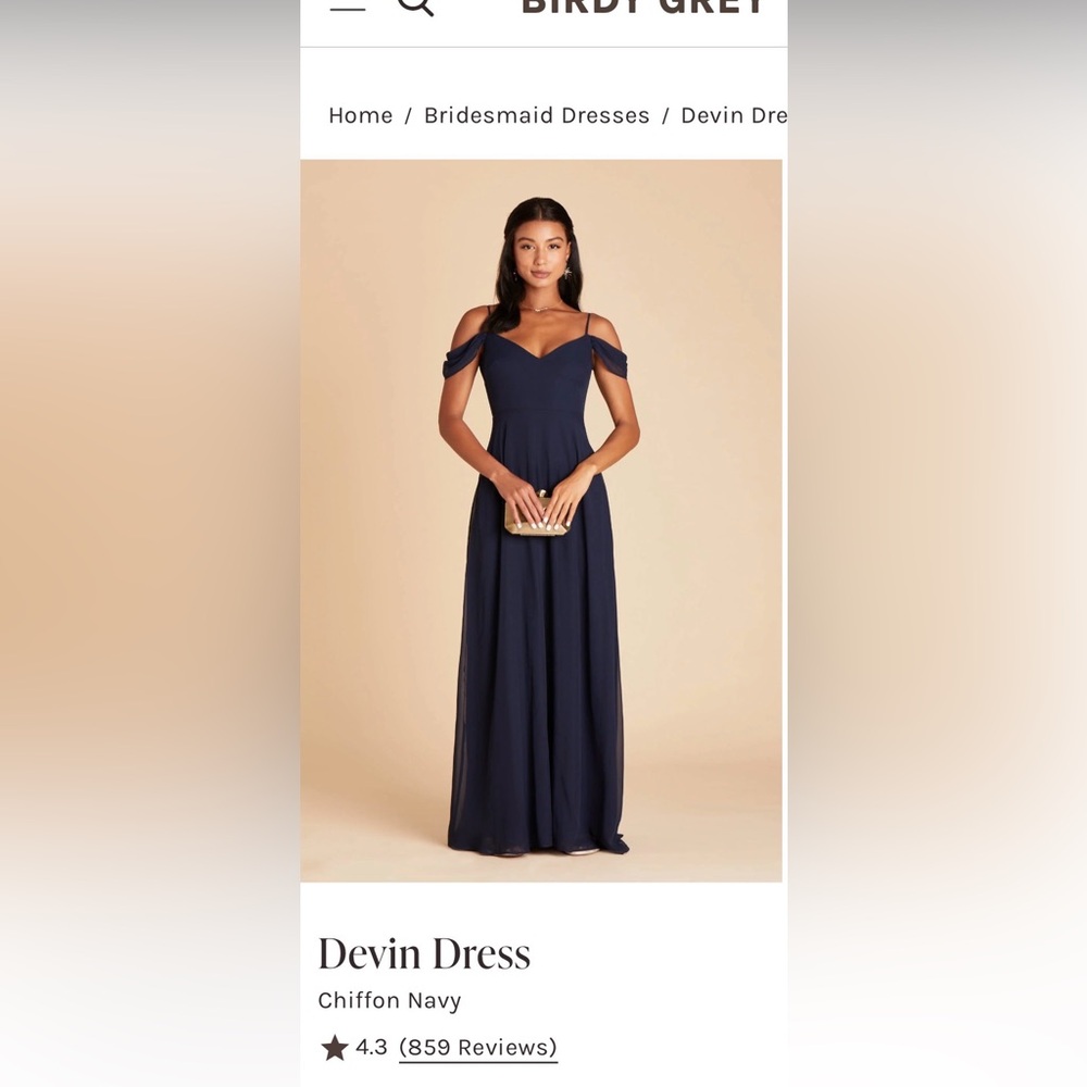 NWT Birdy Grey Devin Convertible Dress- NAVY